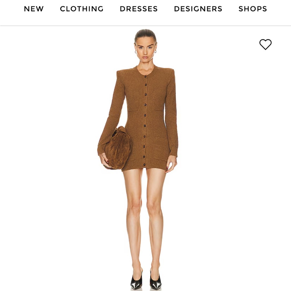 WARDROBE.NYC Brown Long Sleeve cardigan small great condition
